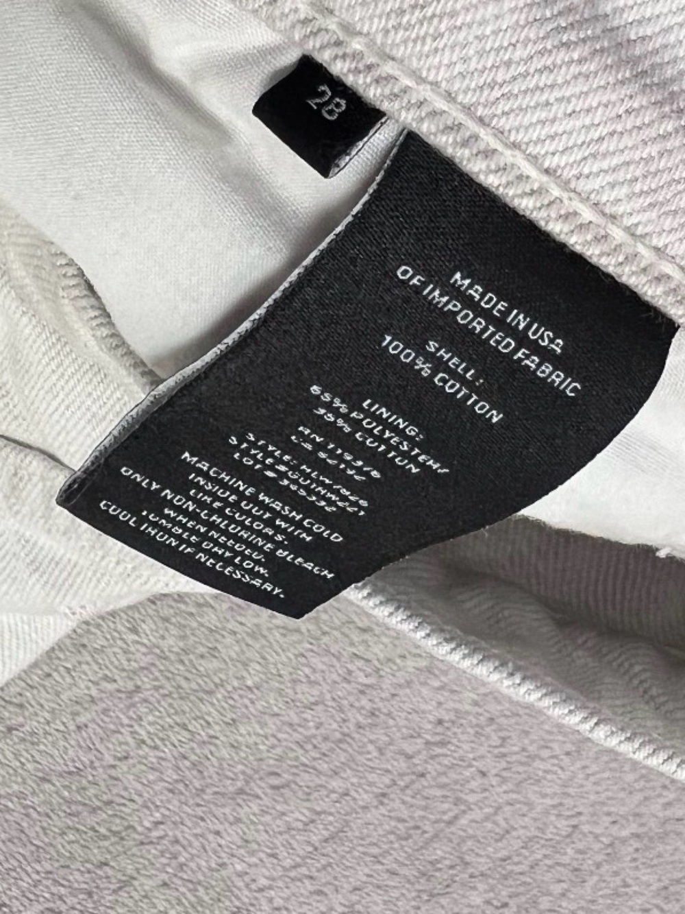 Helmut Lang Relaxed Tapered Off-White Jeans 28x30 - Picture 7 of 8
